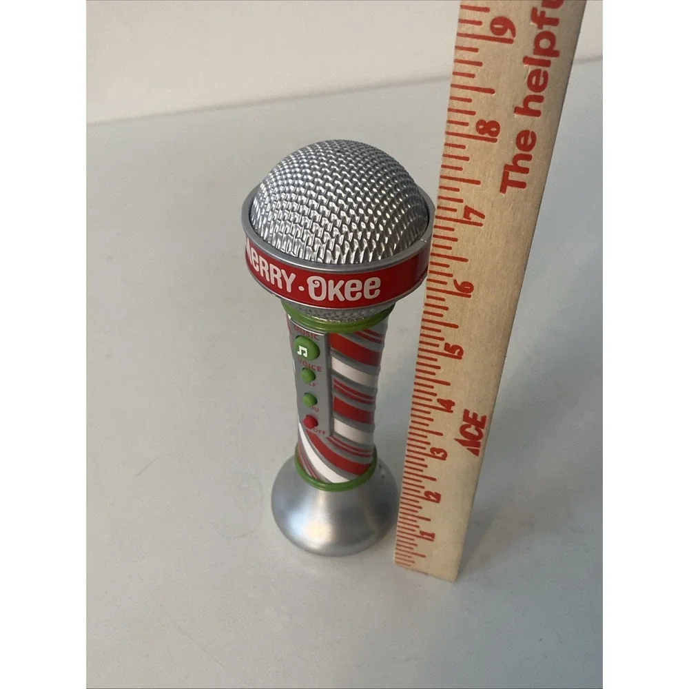 Hallmark Christmas Merry Okee Karaoke Microphone Elf Voice Changer Tested Works!